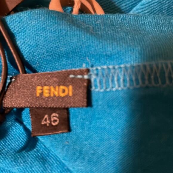 Fendi Short Turquoise Sundress Size 10 - Picture 12 of 13